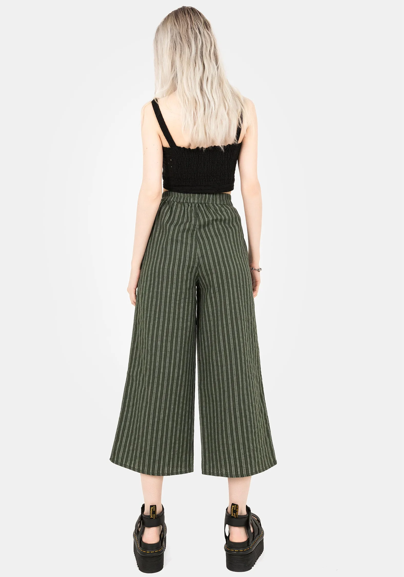 Memorantia Wide Leg Culottes - Green Durable Material