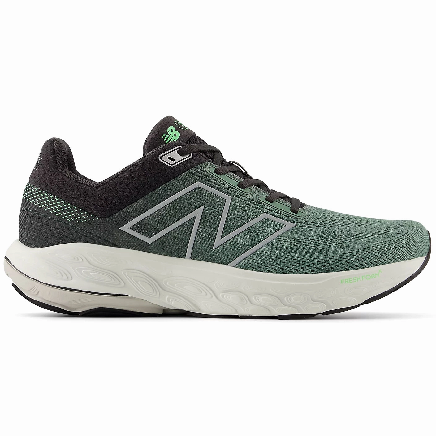 Stack Height Options leather materials Men's 860v14 Running Shoes Dark Juniper / Black Cement / Grey Matter