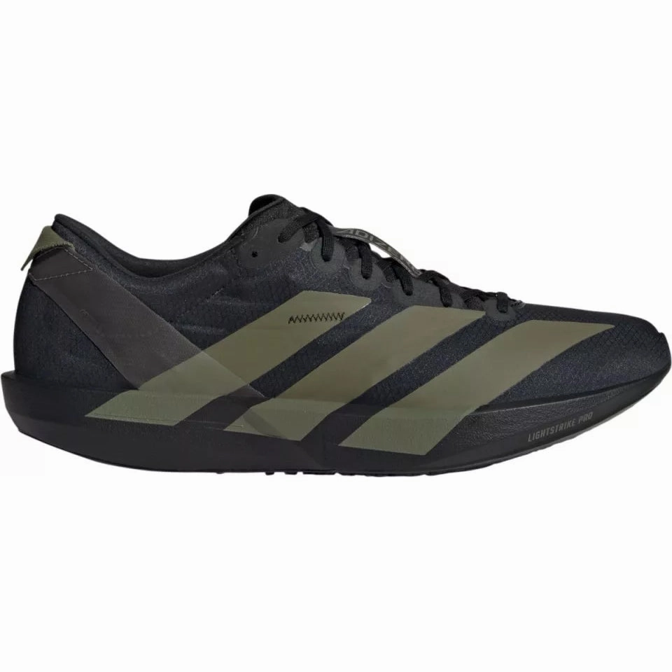 beginner - friendly Men's Adizero Adios 9 Running Shoes Core Black / Focus Olive / Charcoal