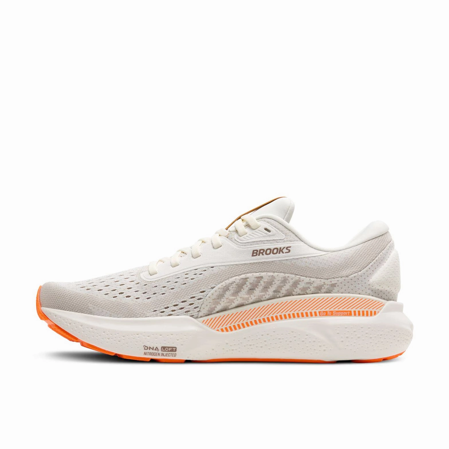 Men's Adrenaline GTS 24 Running Shoes Coconut / Portabella / Orange Modern Aesthetic Downhill control