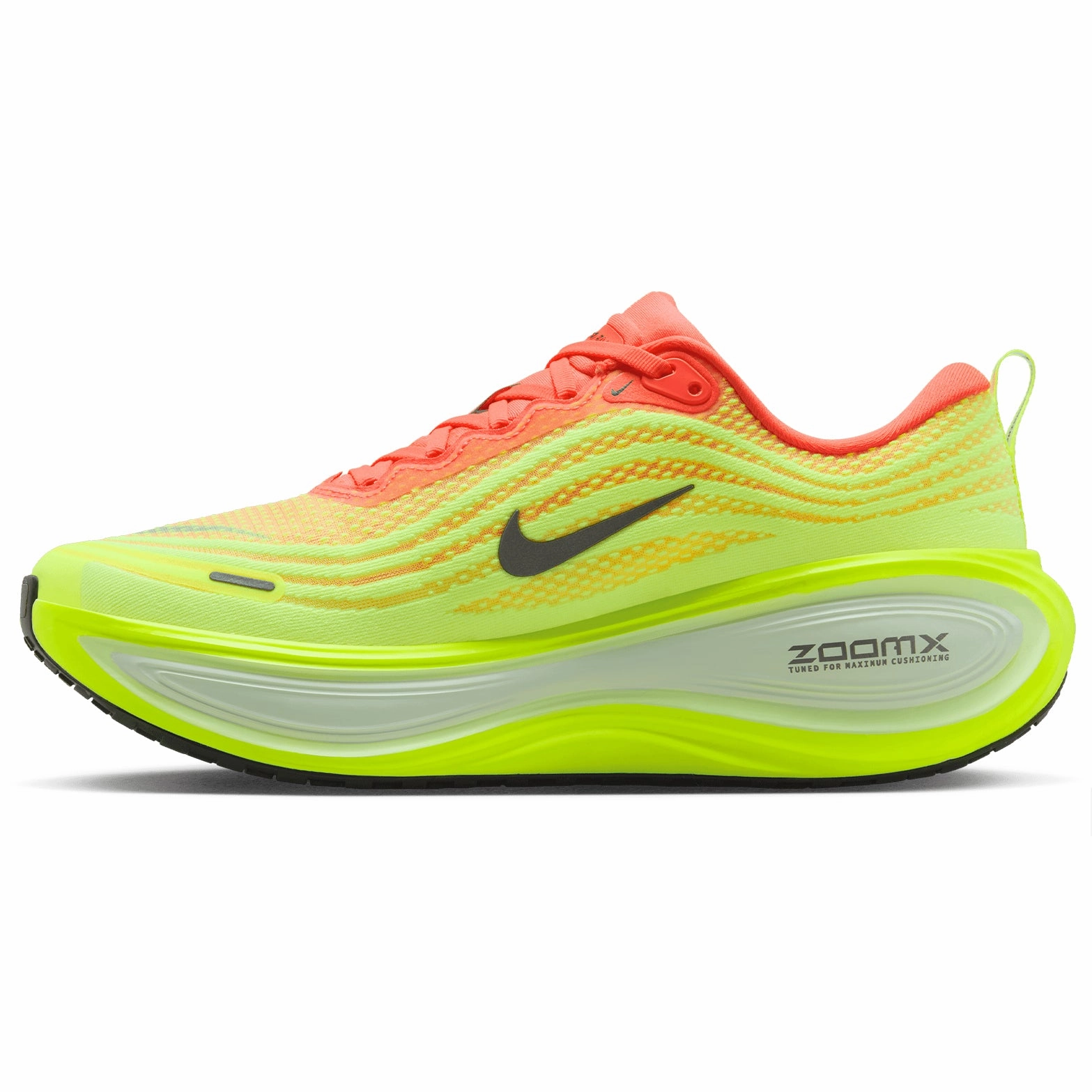 Collapsible Heel Tab Men's Air Zoom Vomero Plus Running Shoes Bright Mango / Volt / Barely Volt / Metallic Dark Grey