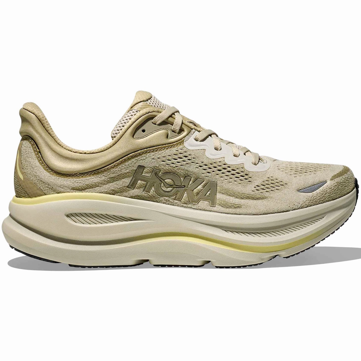 Men's Bondi 9 Running Shoes Grassland / Oyster Mushroom competition shoes