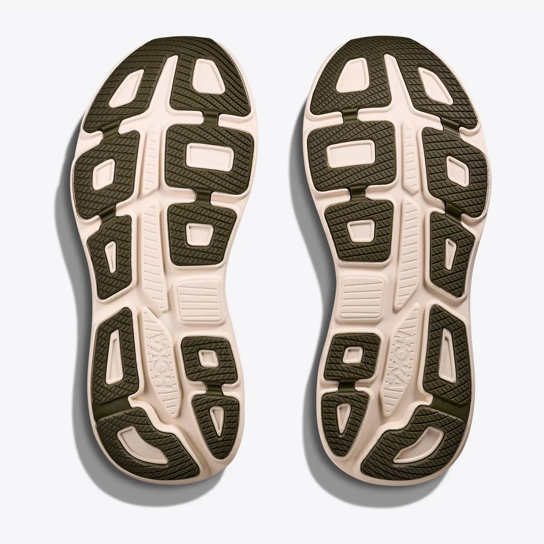 Men's Bondi 9 Running Shoes Sea Moss / Eucalyptus beginner running footwear Asymmetric Lace Configuration