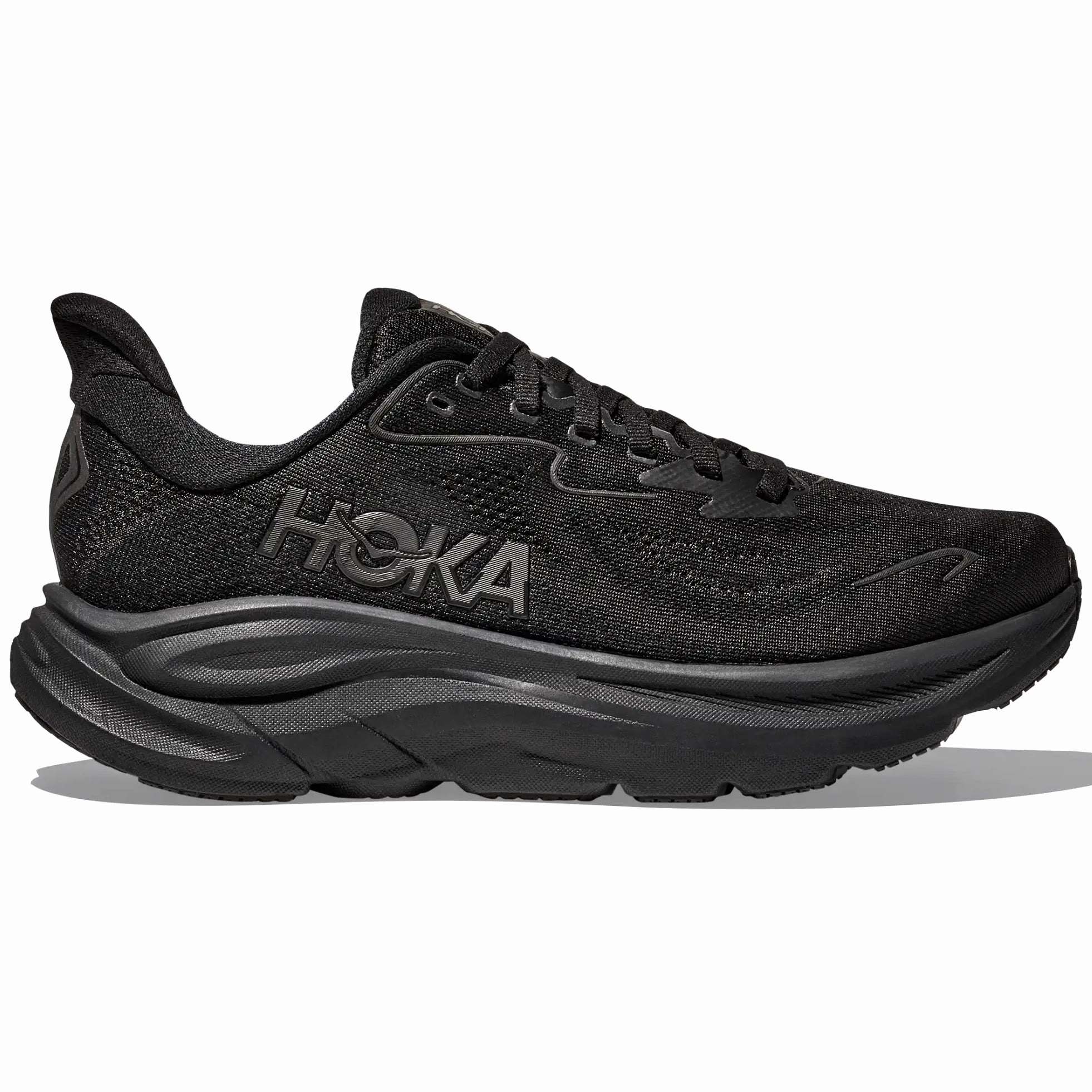Men's Clifton 10 Running Shoes Black / Black adapt to different paces Dynamic Heel Stabilizer