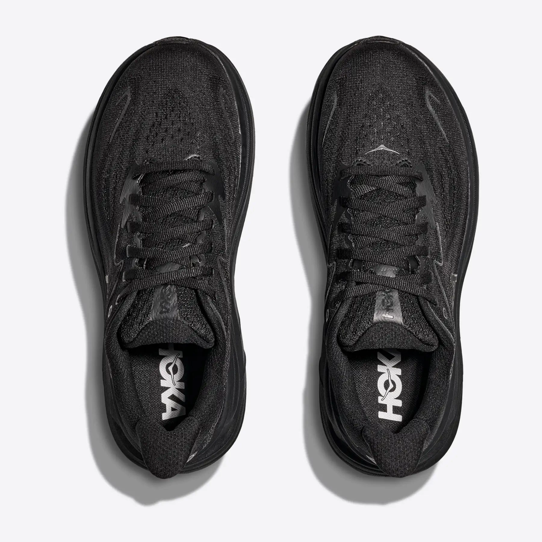 Men's Clifton 10 Running Shoes Black / Black Heat resistant Dual Density Midsole