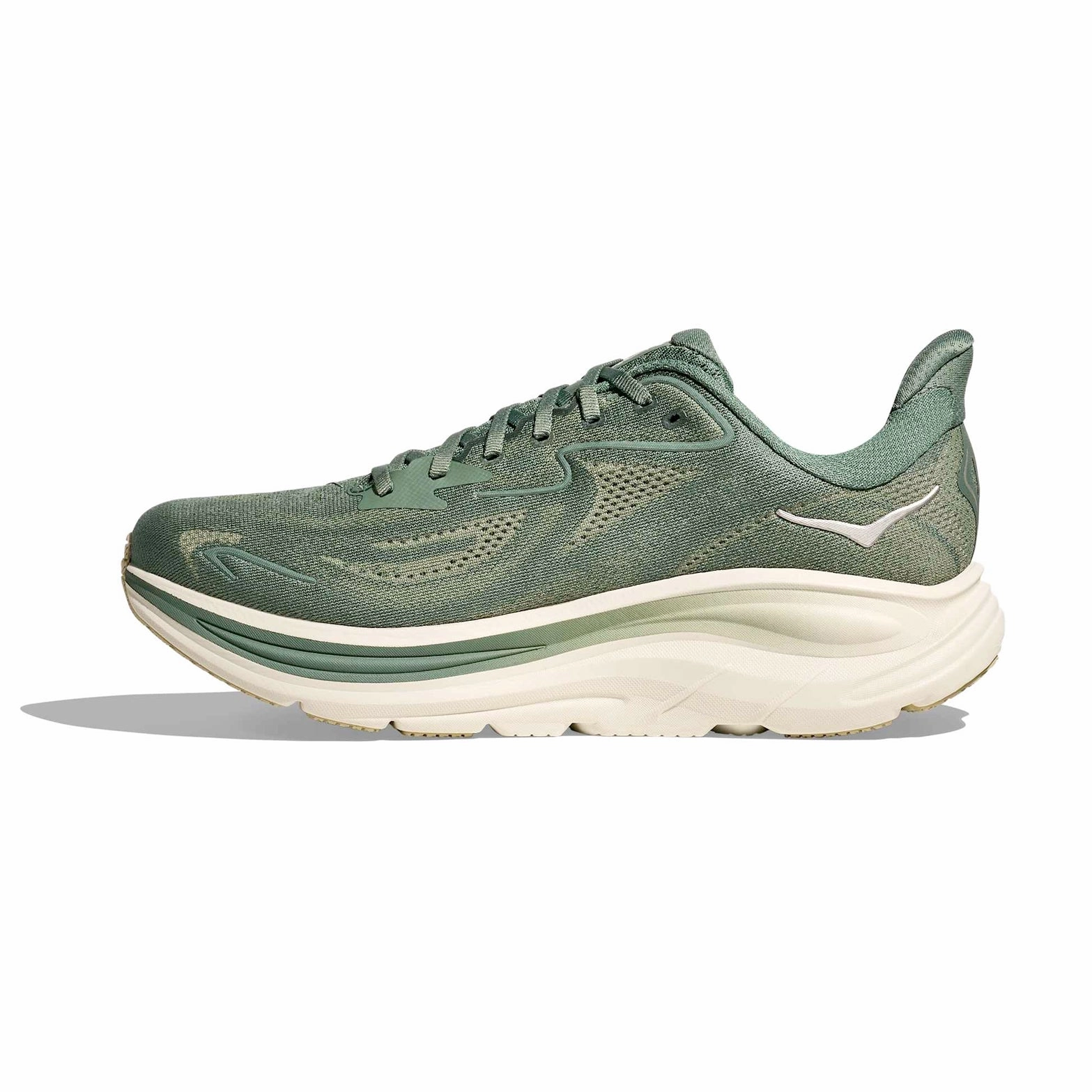 color - blue Men's Clifton 10 Running Shoes Fern / Truffle Salt