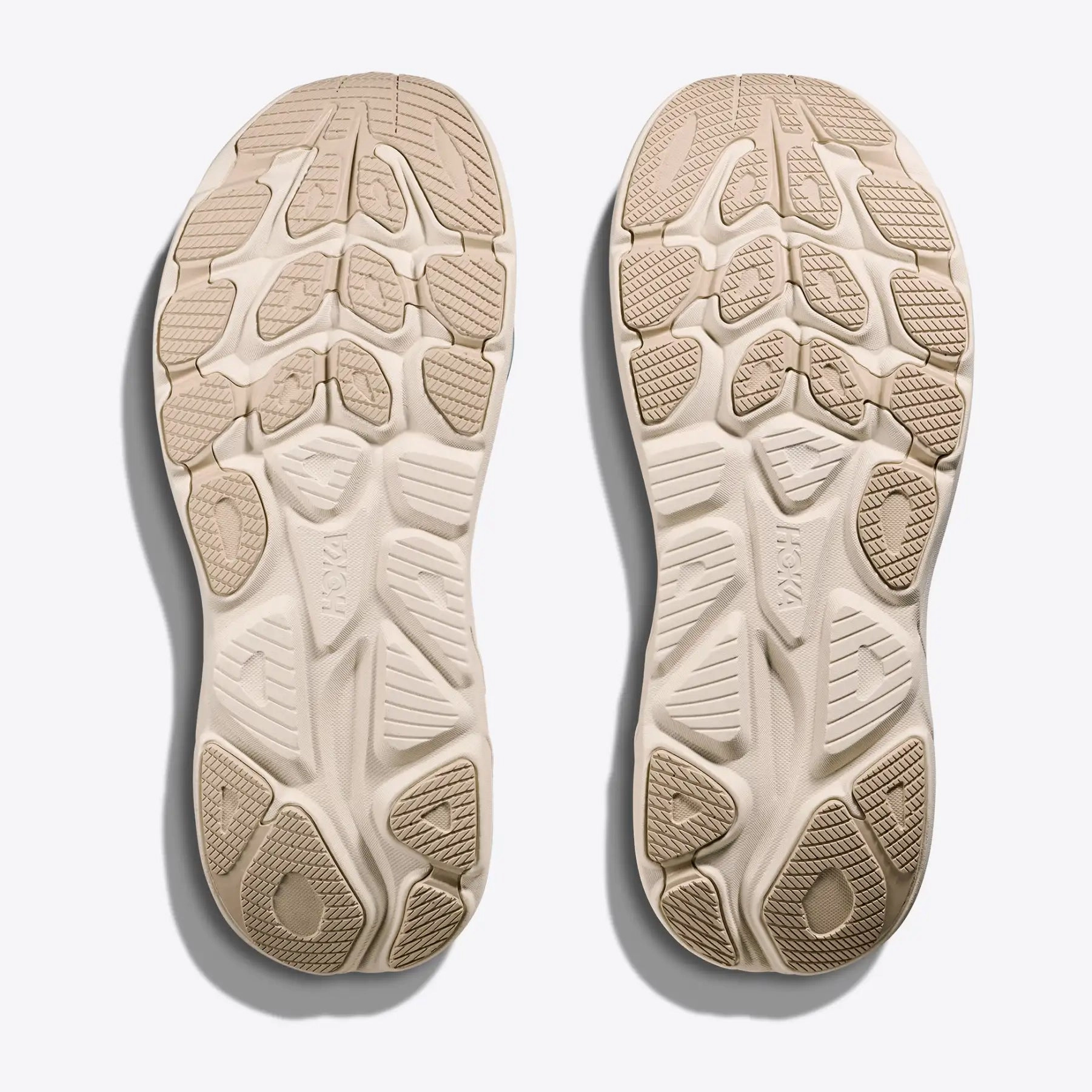 Men's Clifton 10 Running Shoes Oatmeal / Oat Milk Ergonomic Grooves