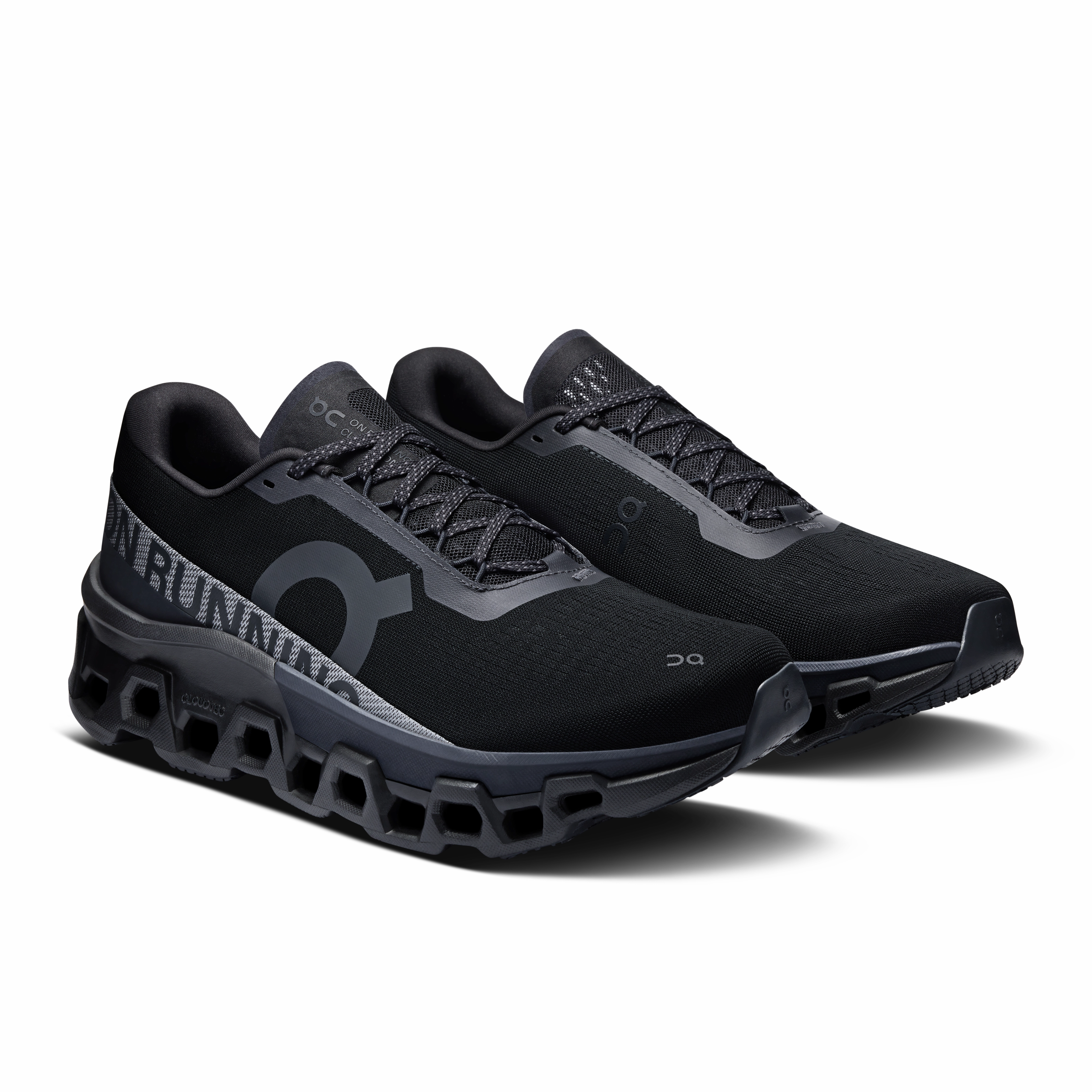 Men's Cloudmonster 2 Running Shoes Black / Black LightweightFabric knee - high sock