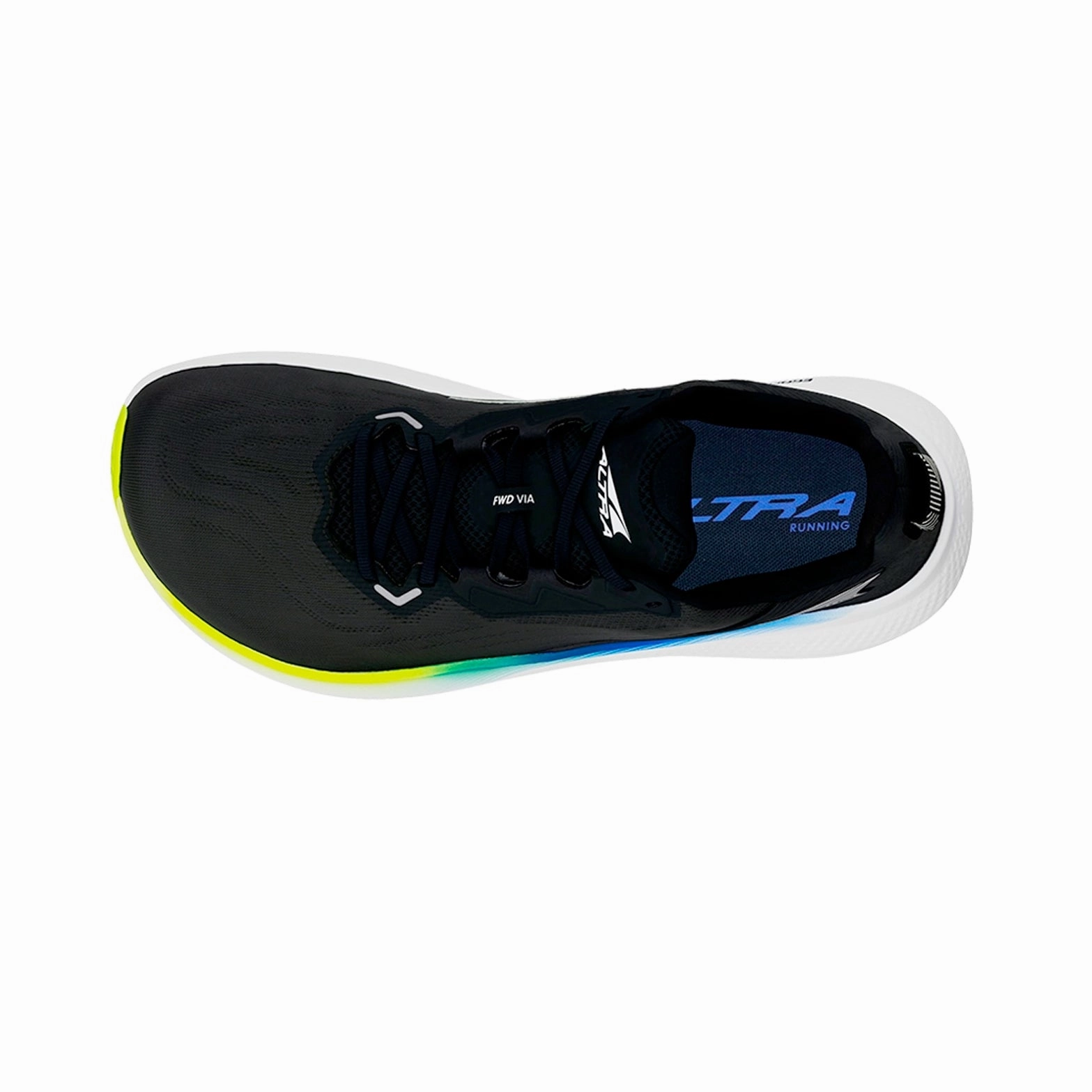 Men's FWD VIA Running Shoes Black / Blue Ultra Light Cushioning