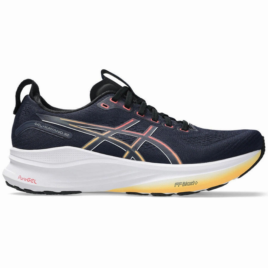 Padded Ankle Support running for speed shoes Men's Gel-Kayano 32 Running Shoes Midnight / Black