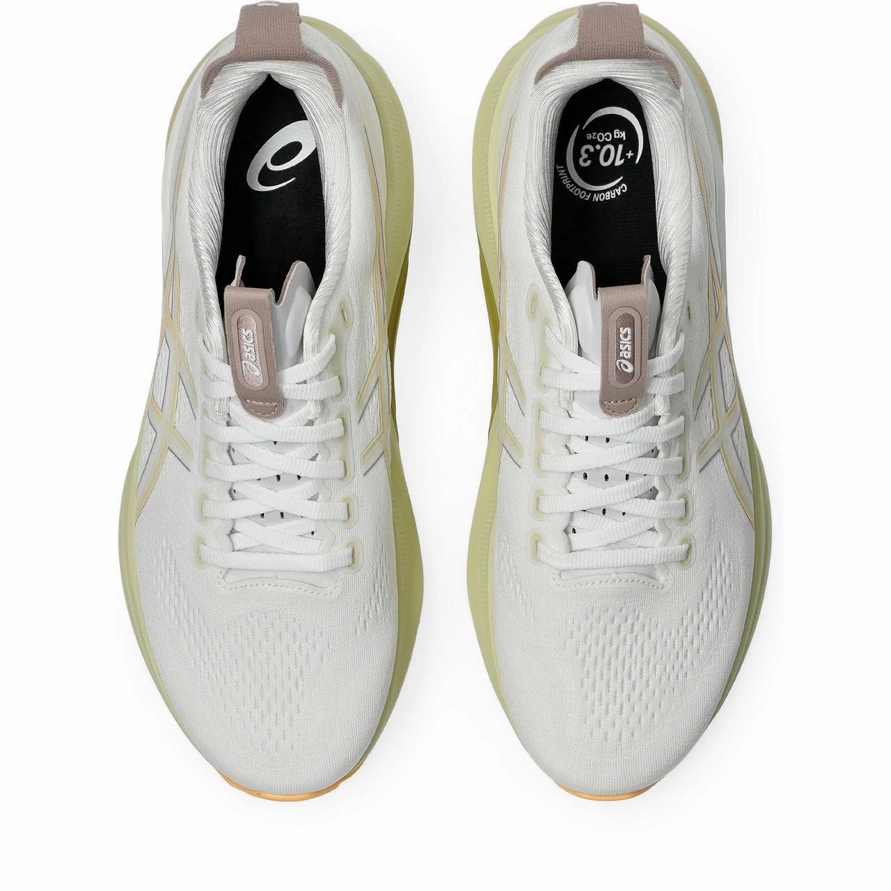 abstract - design shoes Men's Gel-Kayano 32 Running Shoes White / Orange Glow
