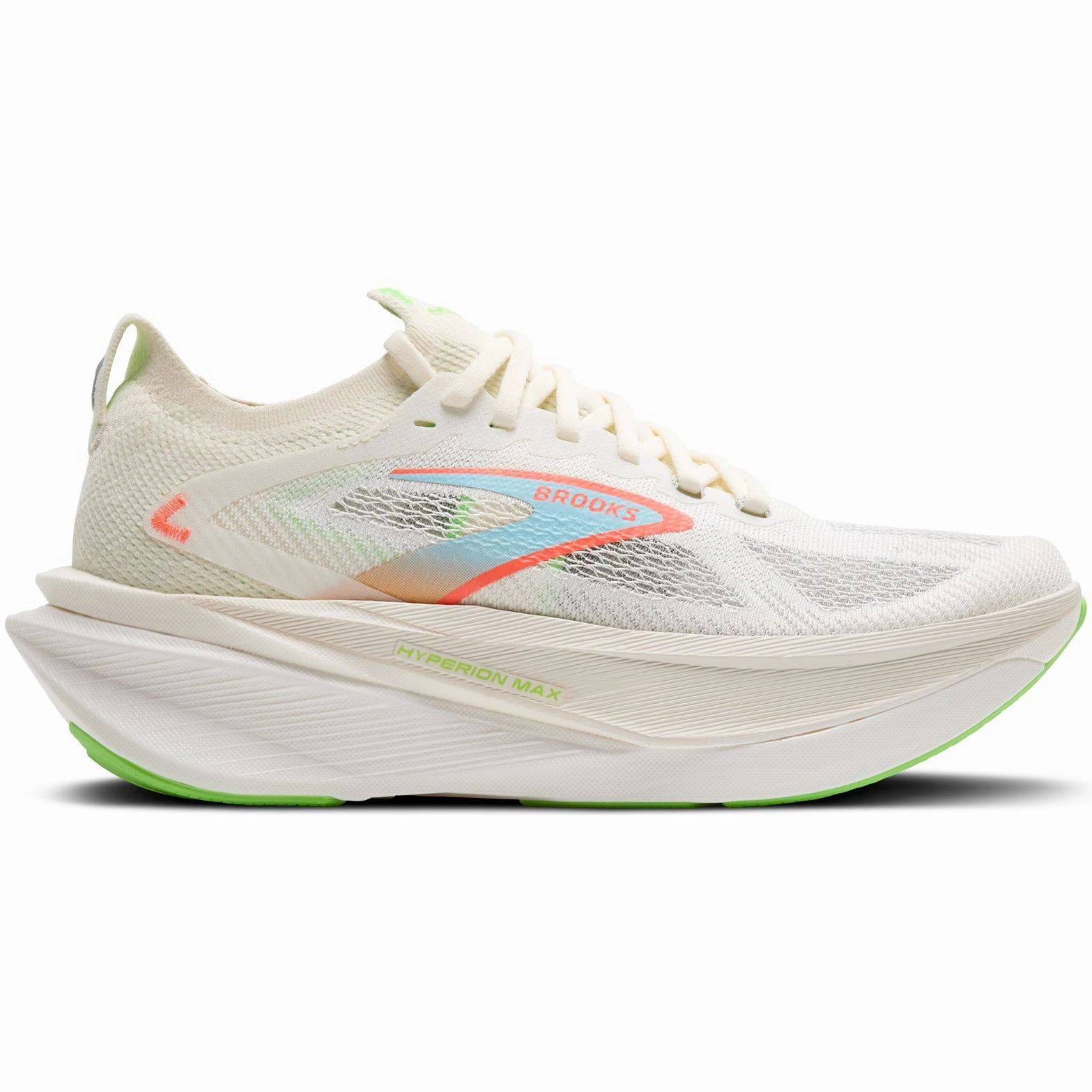 Men's Hyperion Max 3 Coconut / Green Gecko / Pink Clay running in a volcanic area shoes