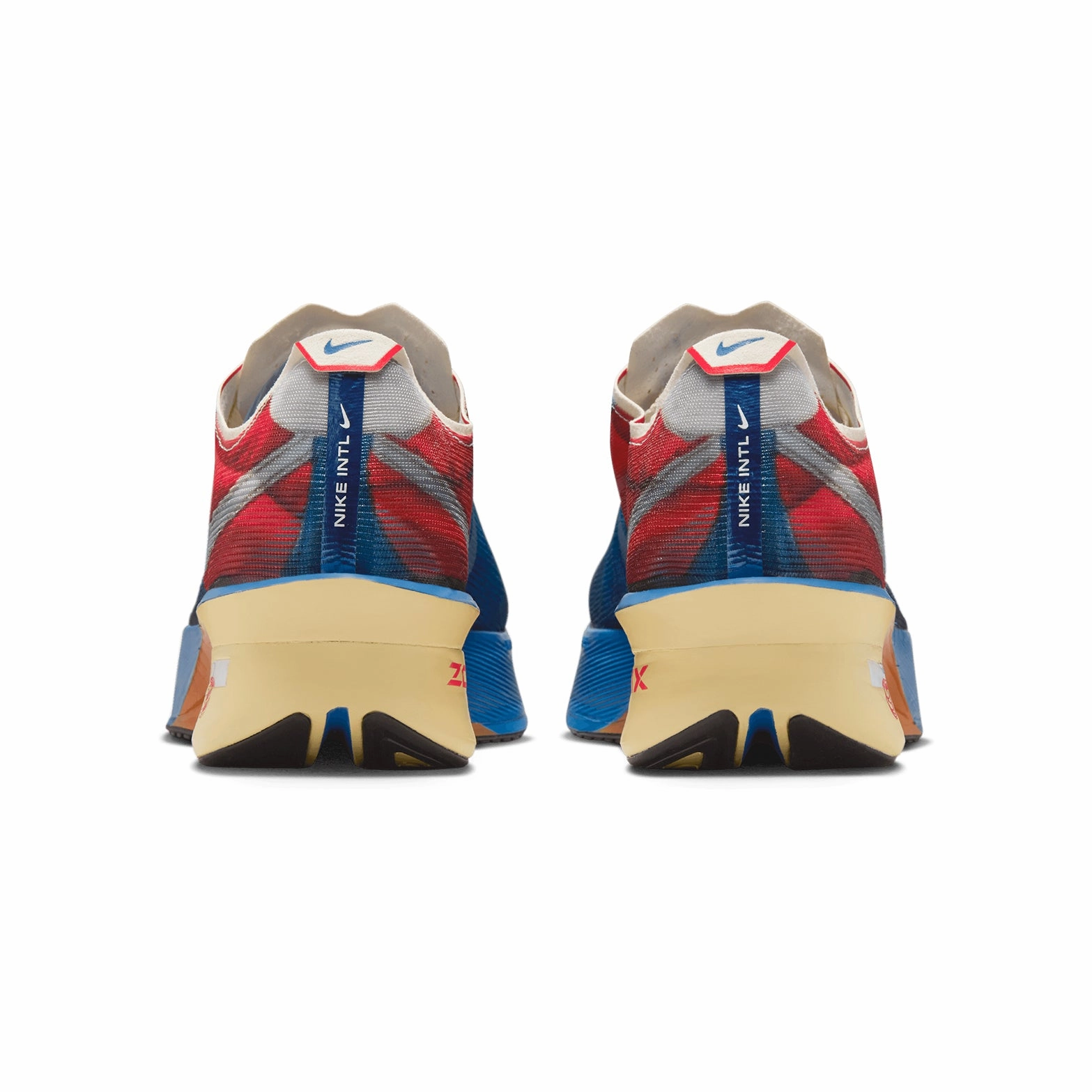 ergonomic - design - efficiency shoes track events Men's Vaporfly 4 Running Shoes Multi-Colour / Mountain Blue / Fire Red / Clear