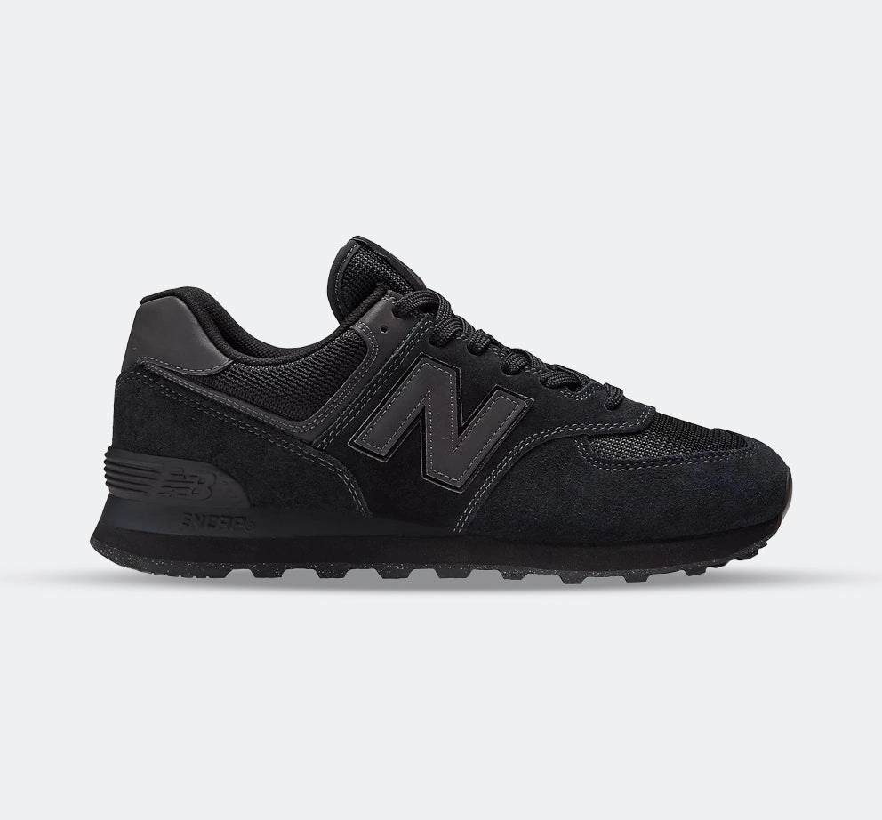 Comfort Last Hyper Elastic Response Men's Wide Fit New Balance ML574EVE Walking/Running Trainers - Exclusive - Black