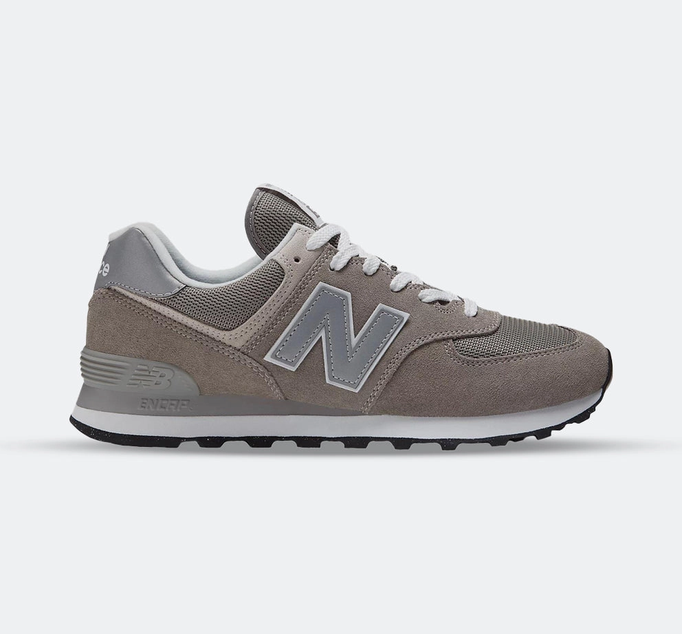 Men's Wide Fit New Balance ML574EVG Walking/Running Trainers - Exclusive - Grey ENCAP Width 4E grassy shoes