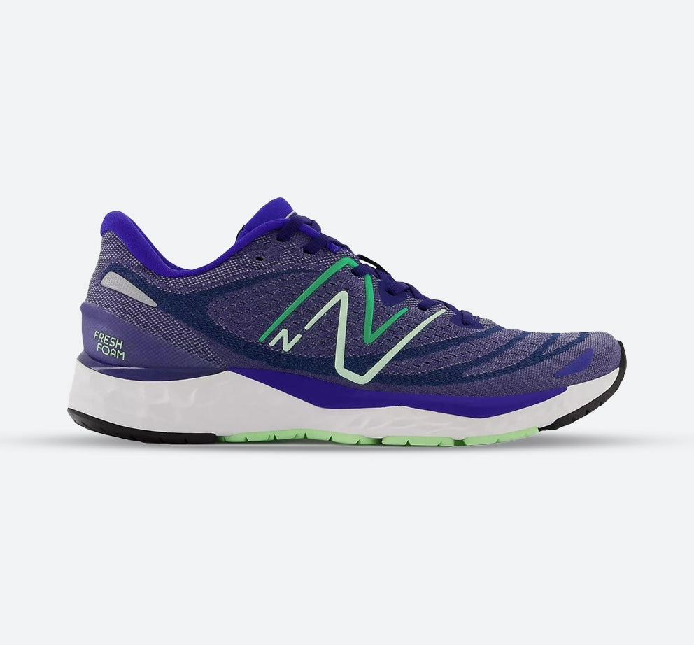 classic running gear Men's Wide Fit New Balance MSOLVPW4 Running/Walking Trainers - Blue/Grey