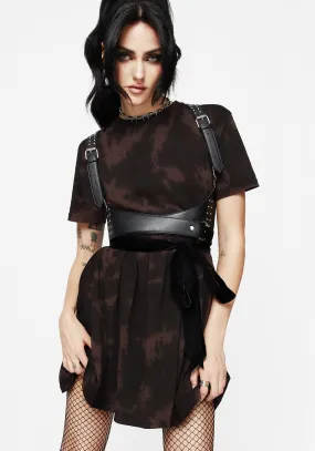 Classic Layers Petite Chic Mercury Tie Dye Cotton Mini Skater Dress
