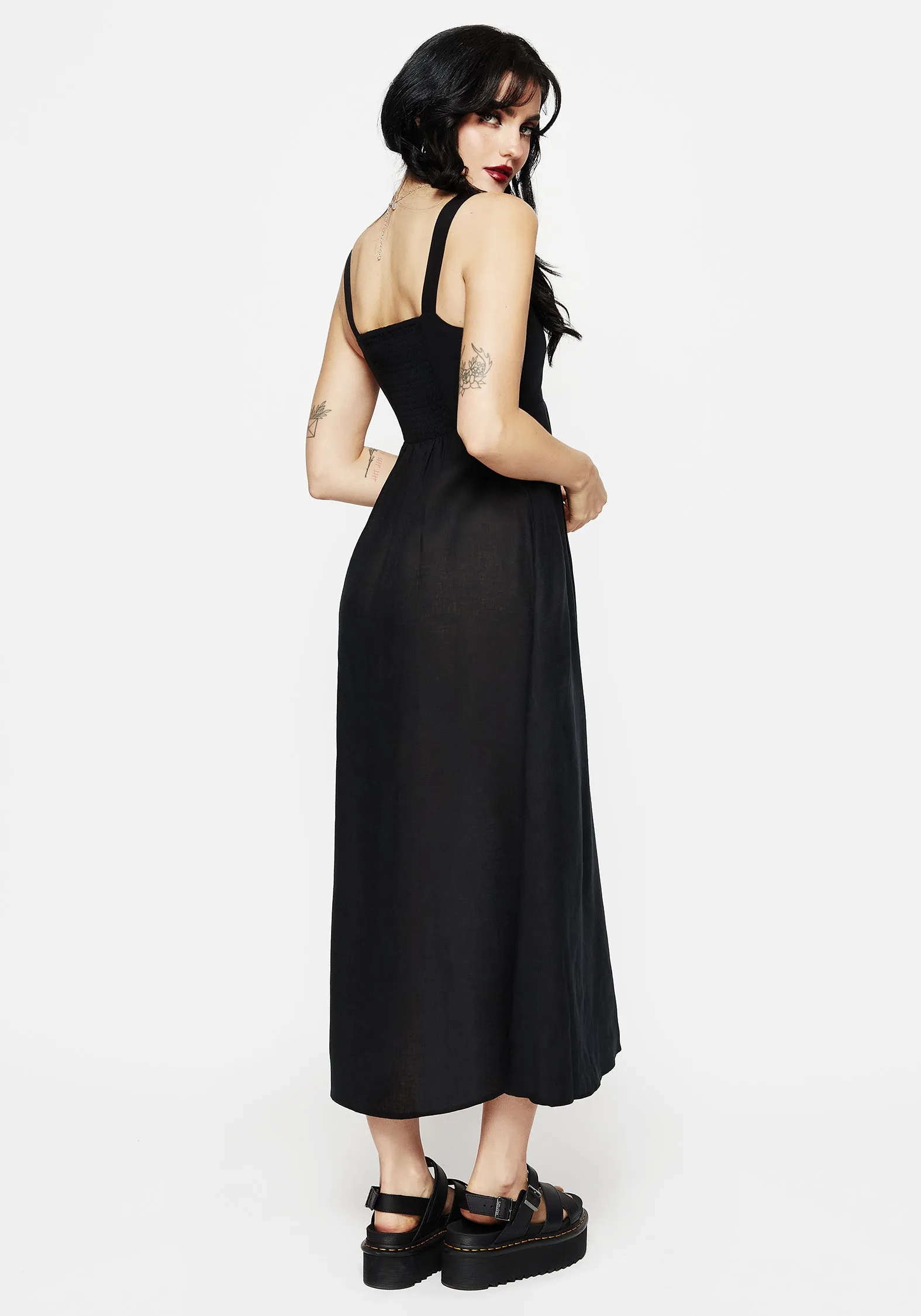 Merrymount Embroidered Midaxi Dress Soft Composition Comfy Yet Stylish