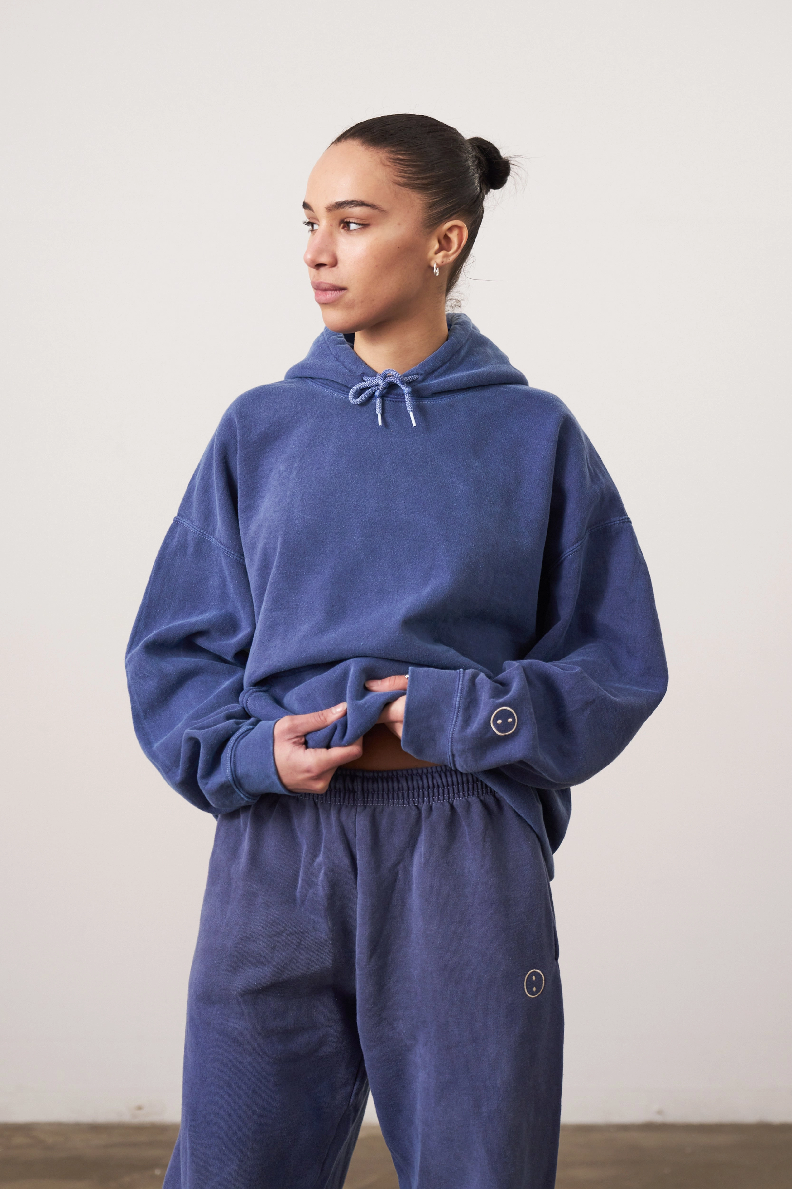Essentials Vintage Washed Hoodie - Navy Matching Set