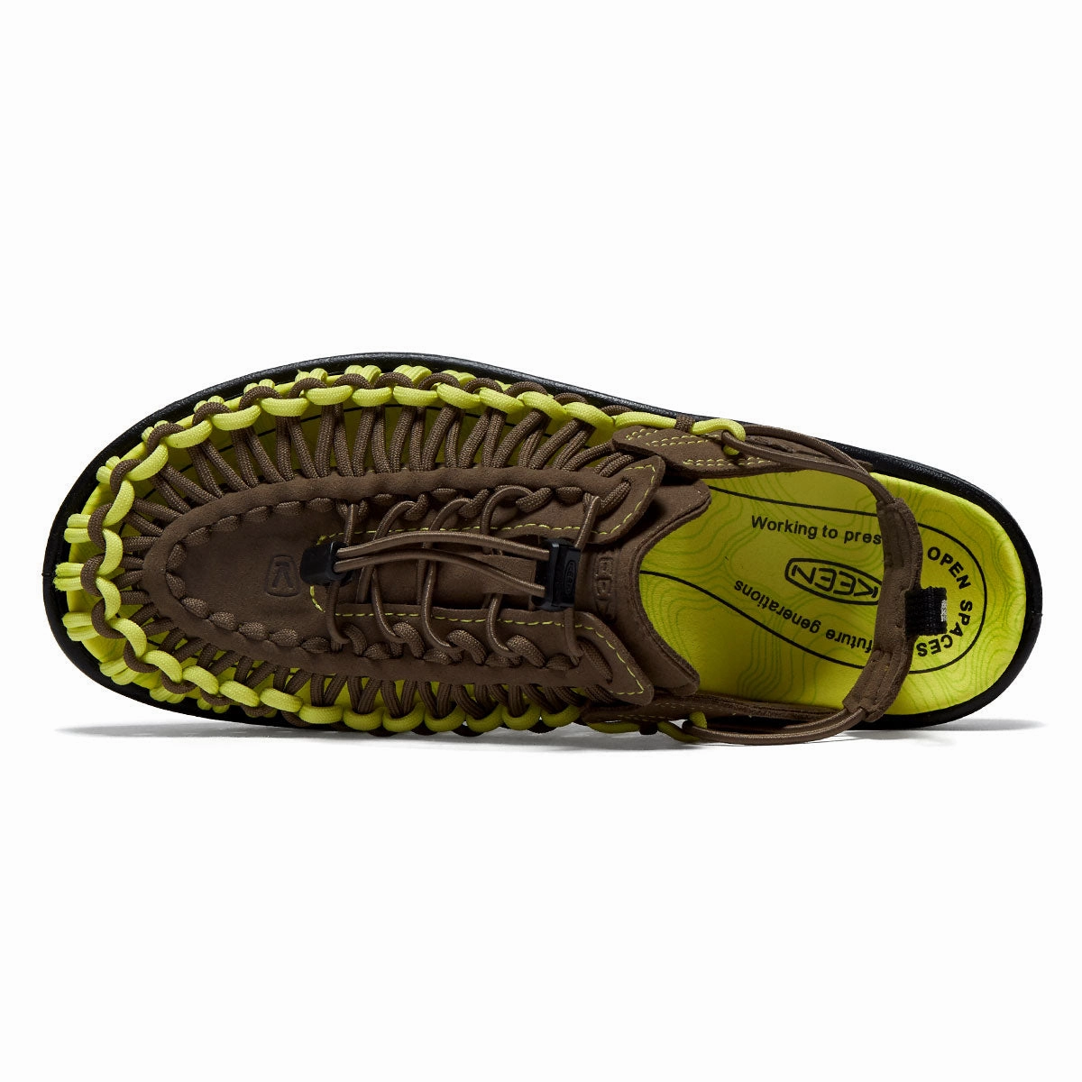Metalwood x Keen Uneek II Convertible Shoes - Limeade Travel Style Rubberized Edges