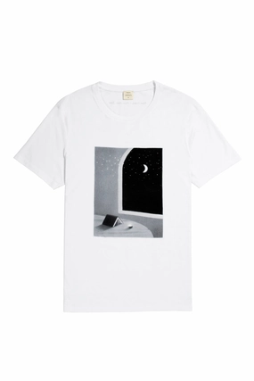 Moisture Control Fabric Kapok Comforts x MMB Moonlight Tee White