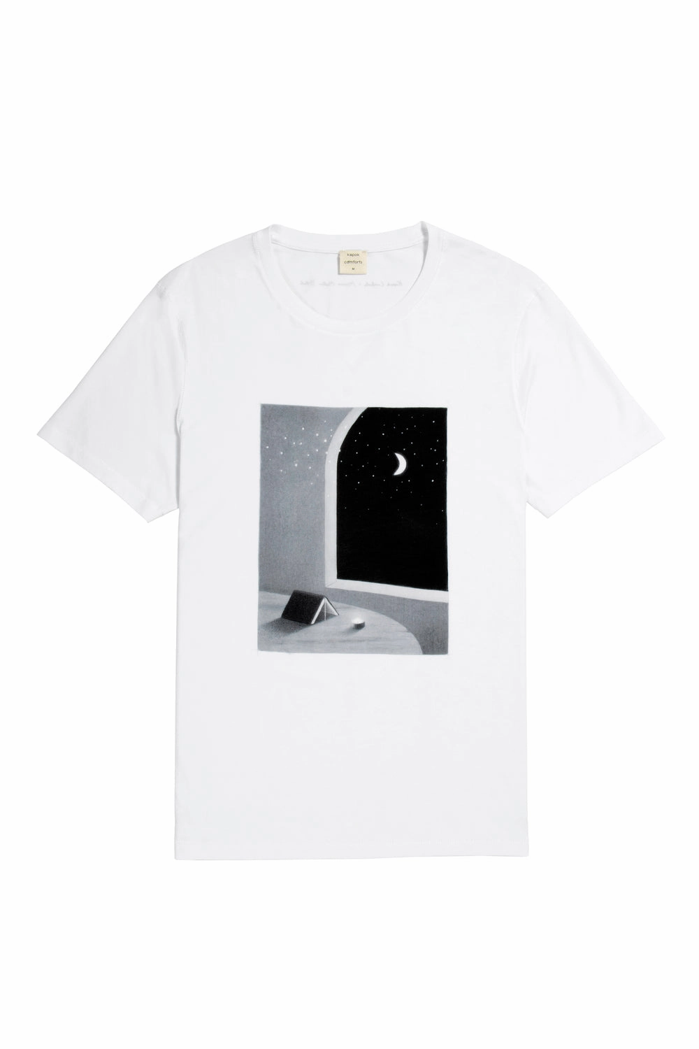 Recycled Polyester Thread Tagless Design Kapok Comforts x MMB Moonlight Tee White