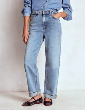 NonBindingWaistline Mid Rise Stretch Jeans-Light Vintage