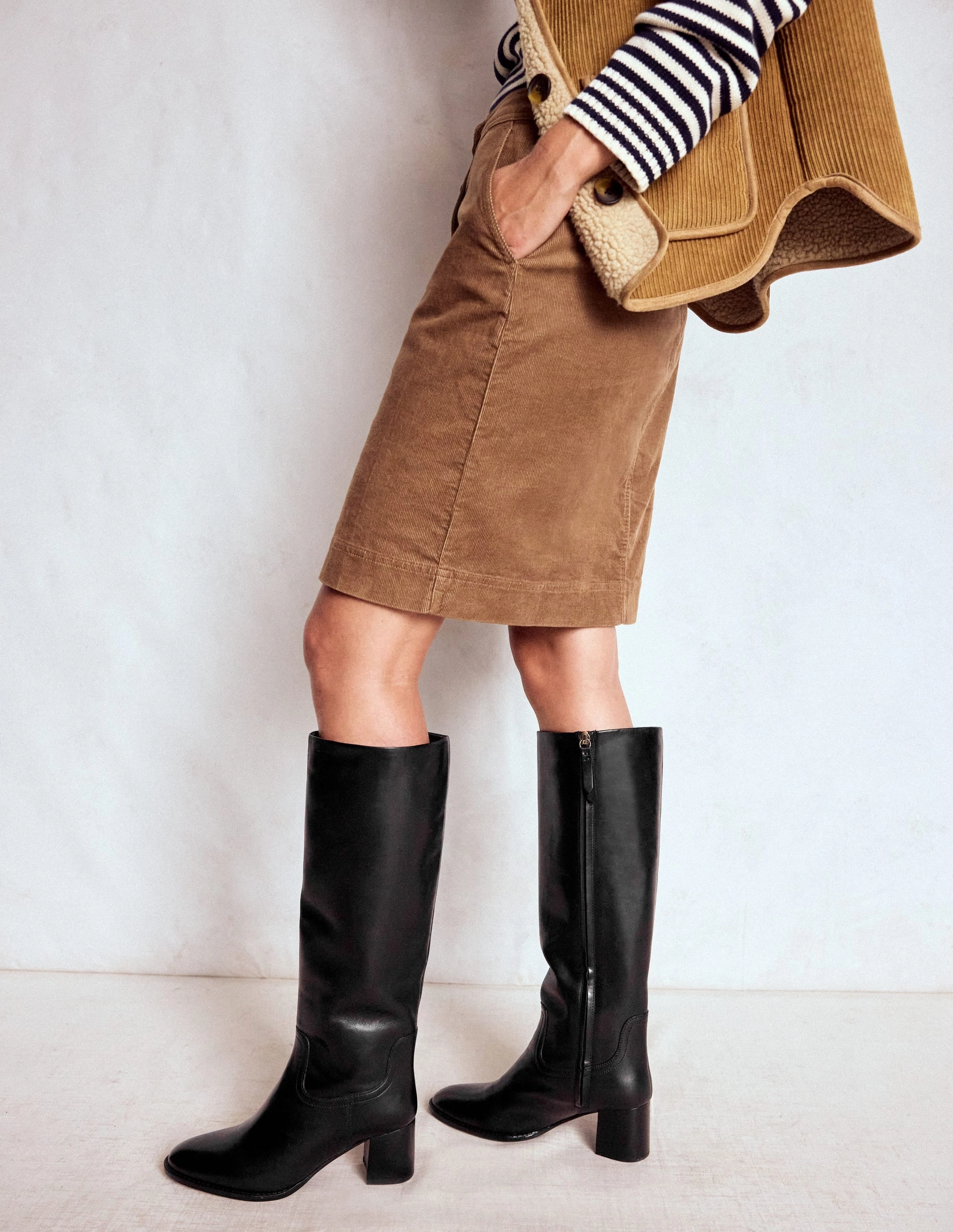 Teen Pick work mode Skye Smart Knee Boots-Black