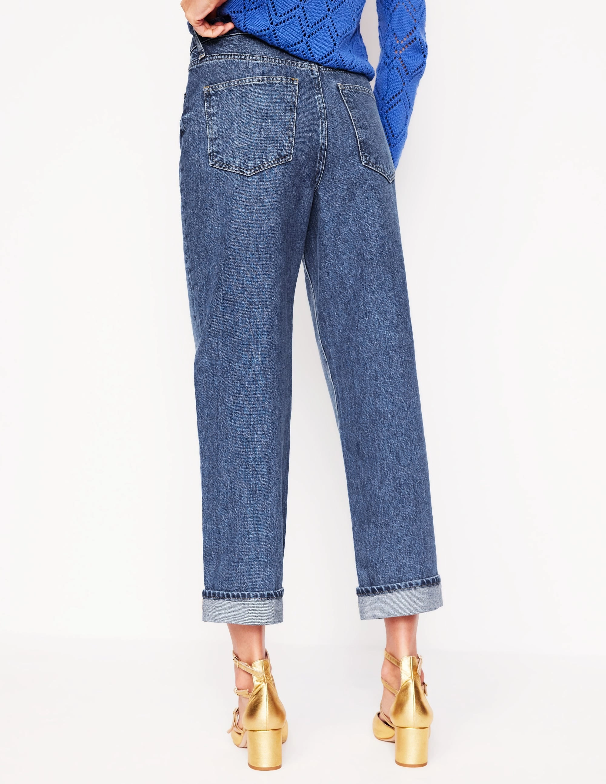 Mid Rise Relaxed Jeans-Mid Vintage ThermalInsulation