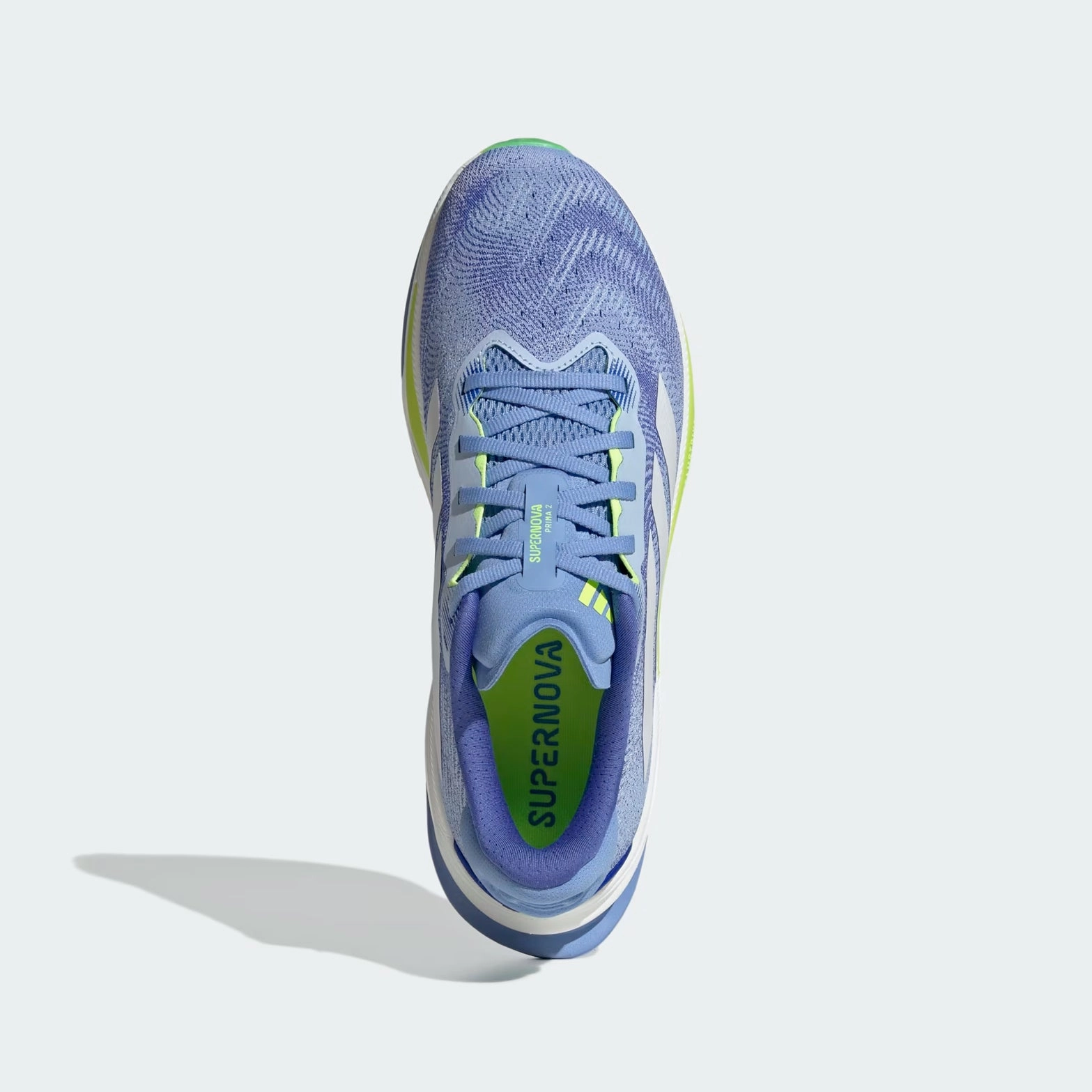 running on road noiseless Men's Supernova Prima 2 Running Shoes Blue Fusion / Cloud White / Lucid Blue