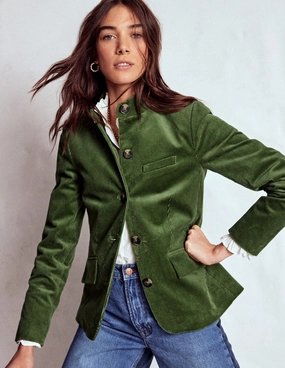 Military Cord Jacket-Fern Seasonal Trend
