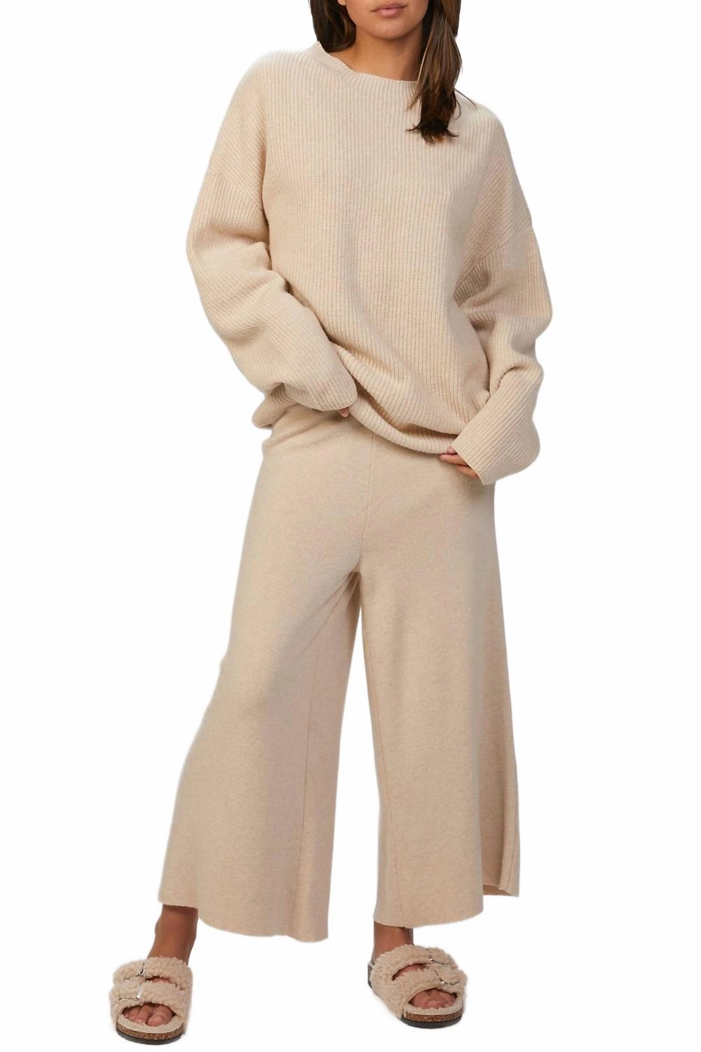 All-Season Comfort Comfy Feel Mille Tricot Sweater In Beige