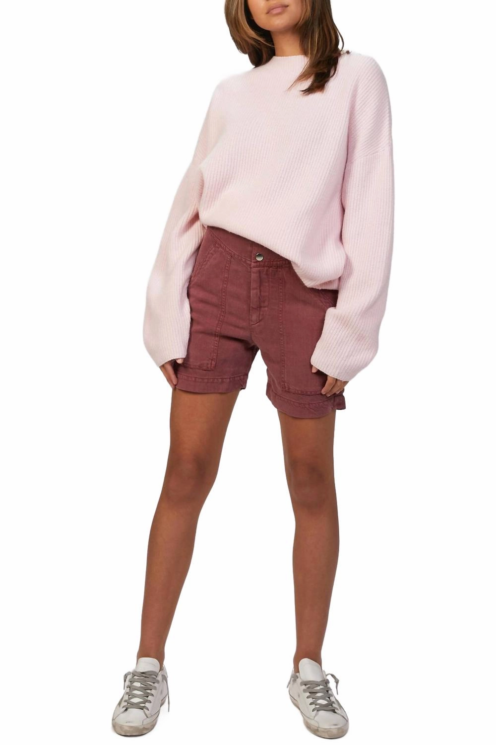 Street Style Mille Tricot Sweater In Light Pink