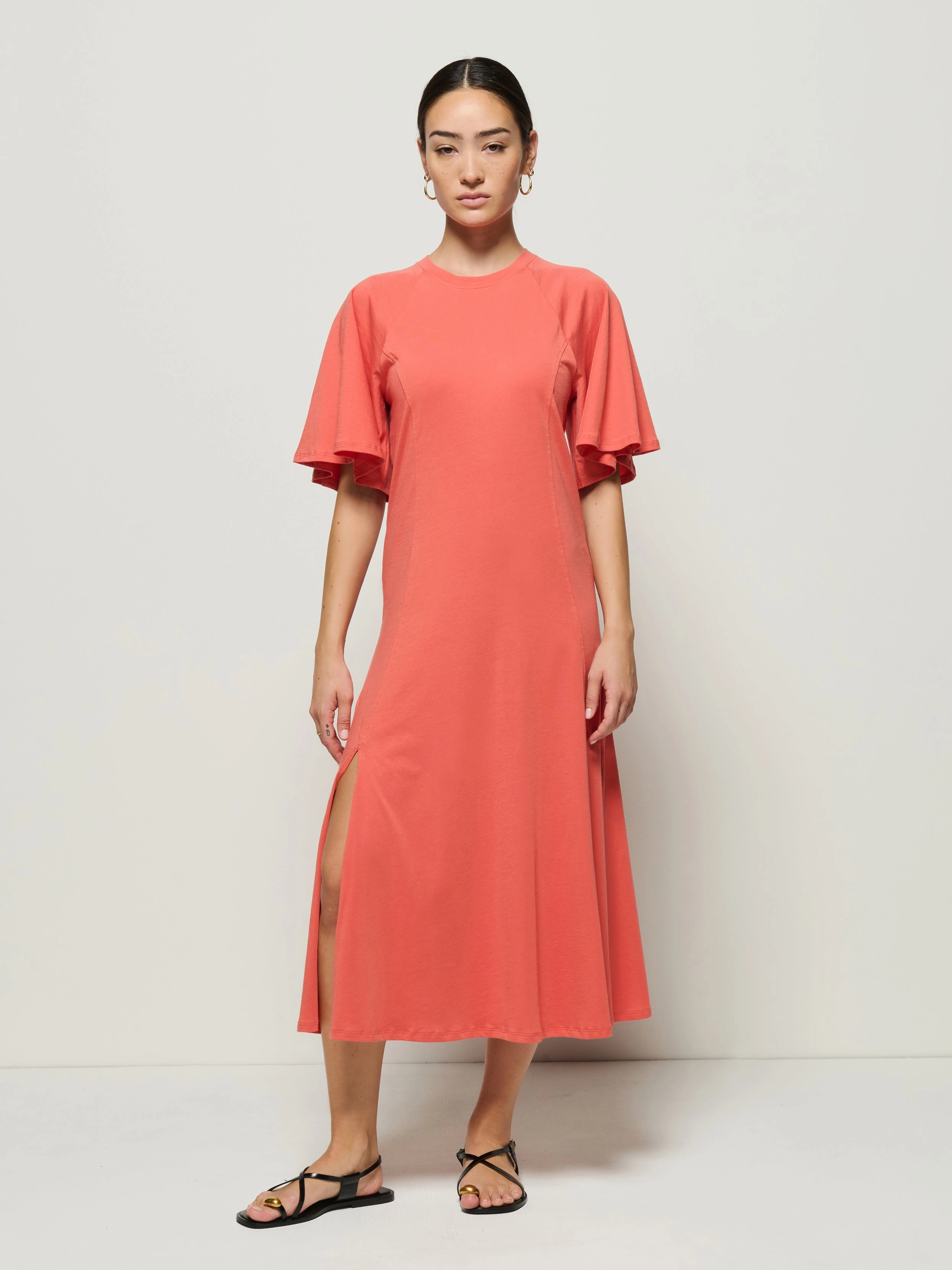 Comfortable texture Milley Raglan Midi