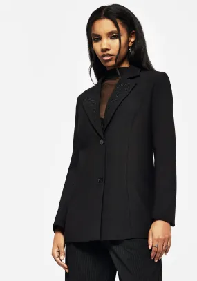 Funnelweb Embroidered Relaxed Blazer Convertible Cuff System
