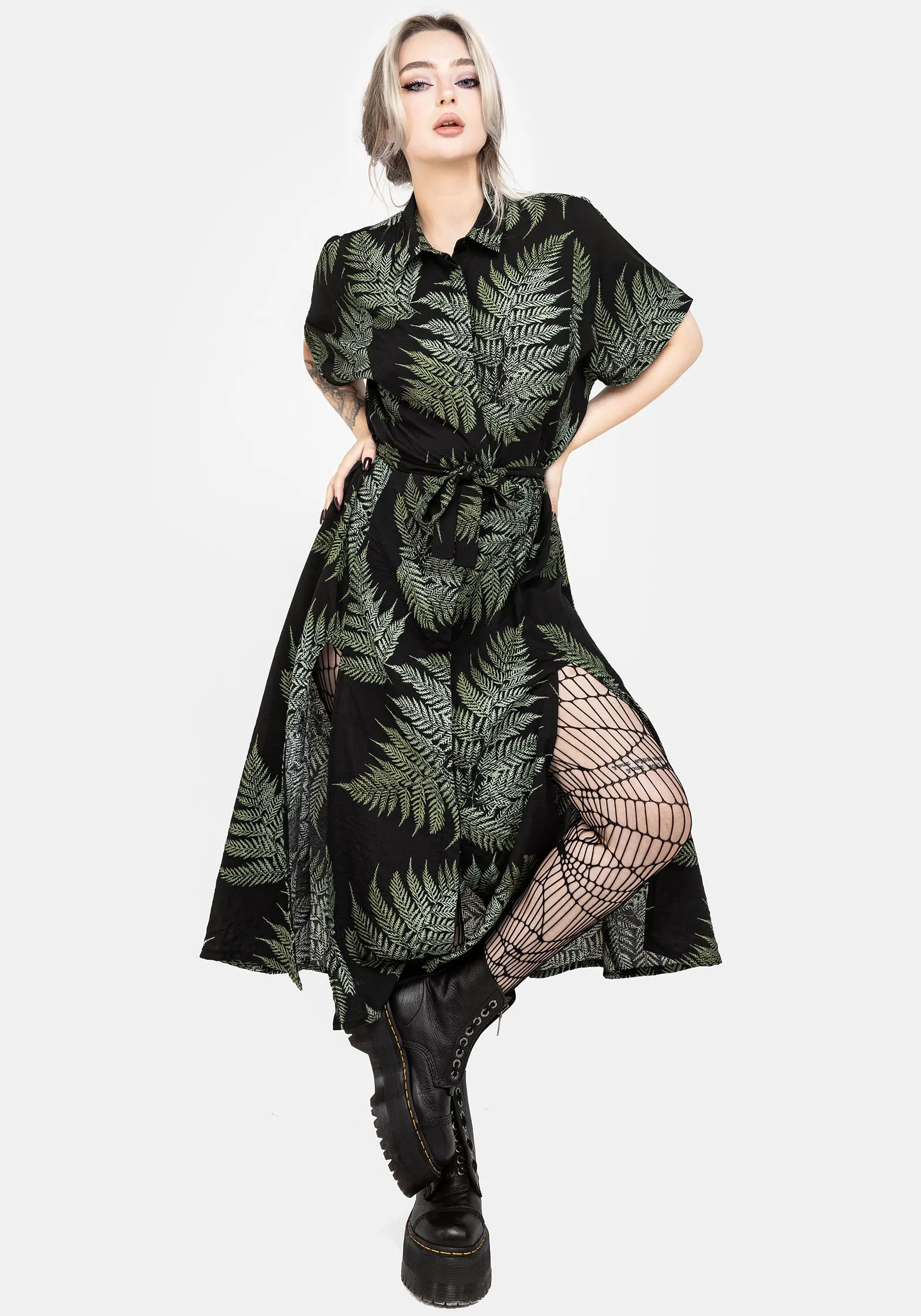 Fern Midi Shirt Dress Casual Comfort