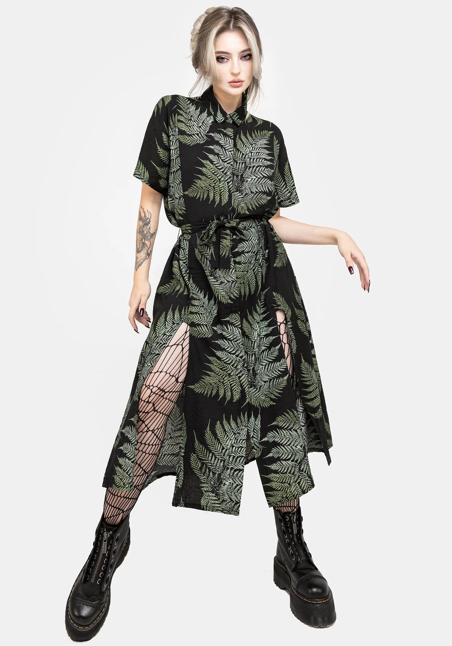 Fern Midi Shirt Dress Sleek and Sleek New Mood