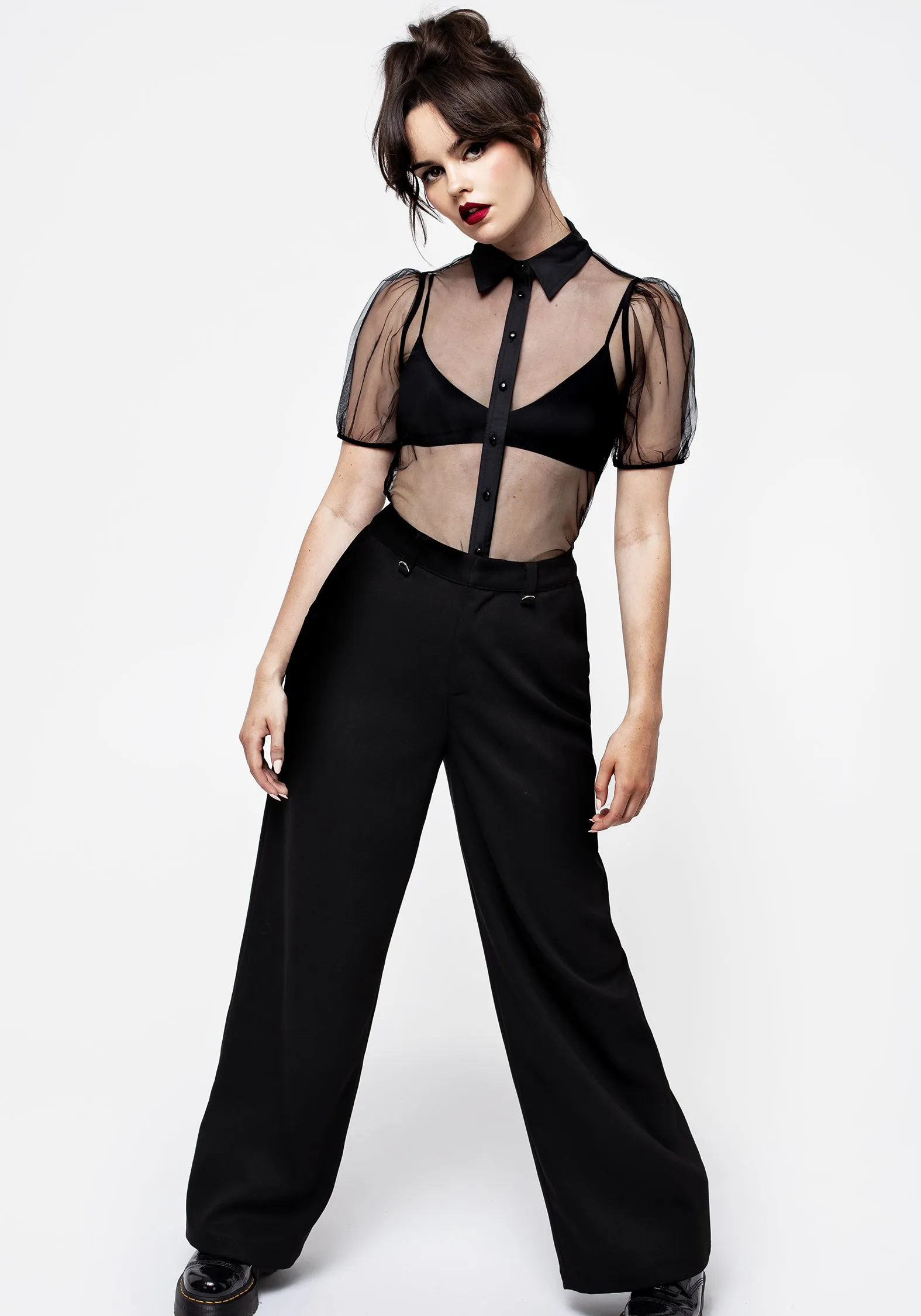 Karina Puff Sleeve Shirt Wrinkle-Resistant Holiday Gift