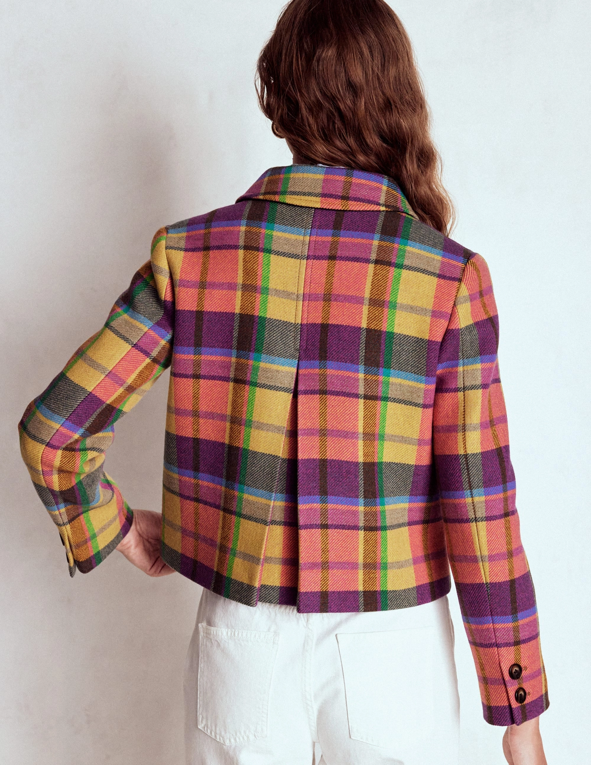 Recycled Material Knightsbridge Wool Jacket-Multi Check