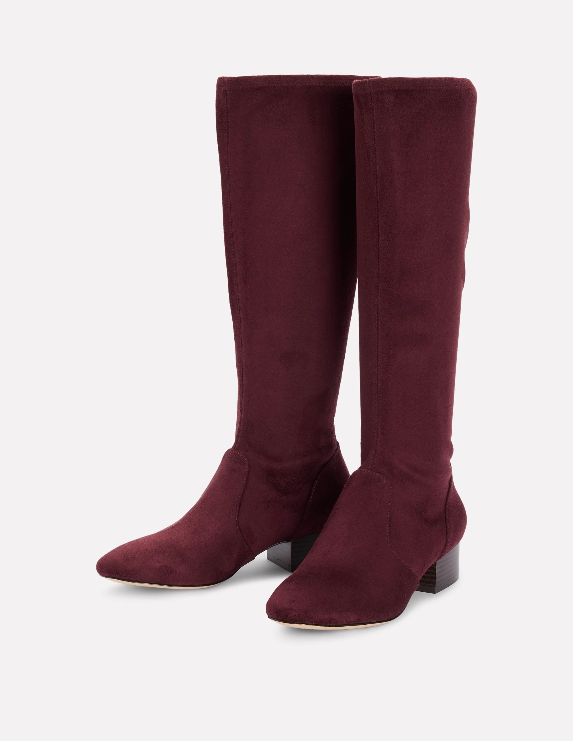 Flat Stretch Knee Boots-Chestnut High Traction Weekend Wanderer