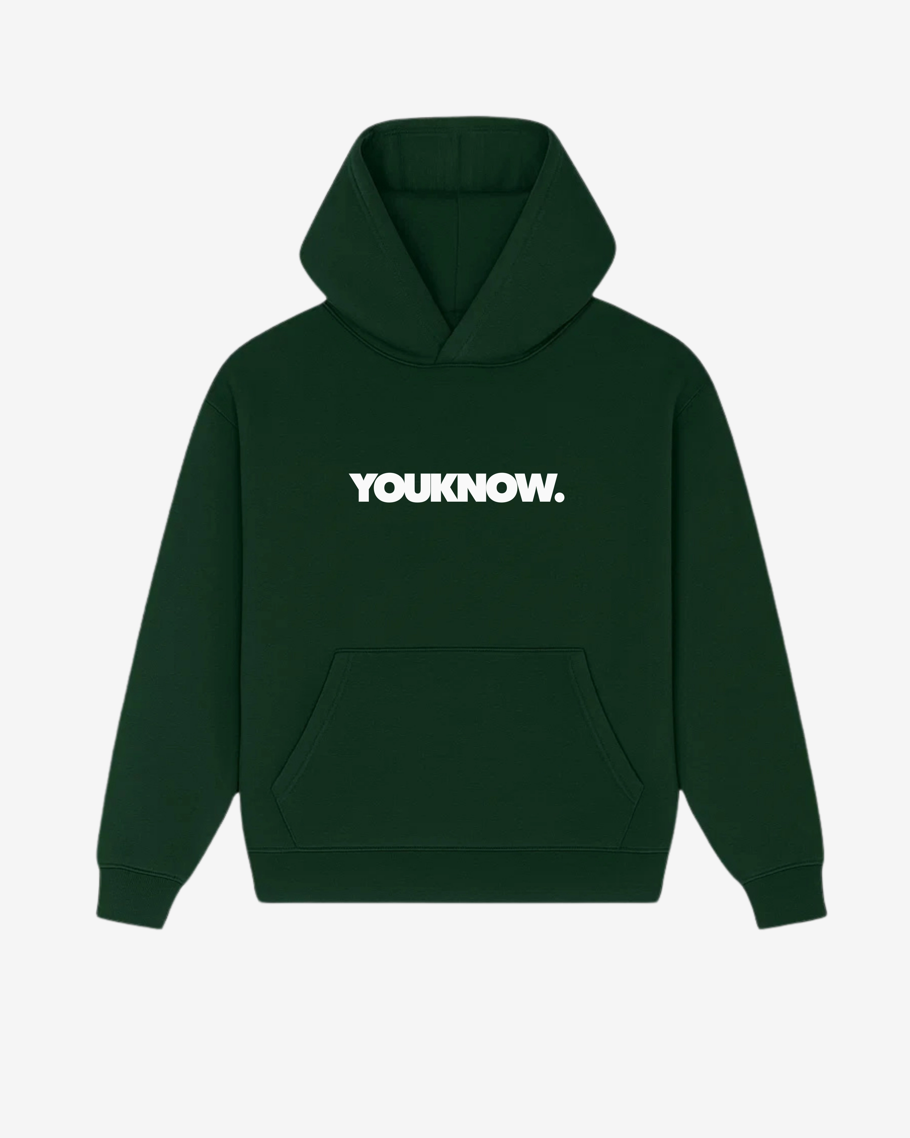 BLOCK HOODIE | Forest Green athletic style Satin Finish