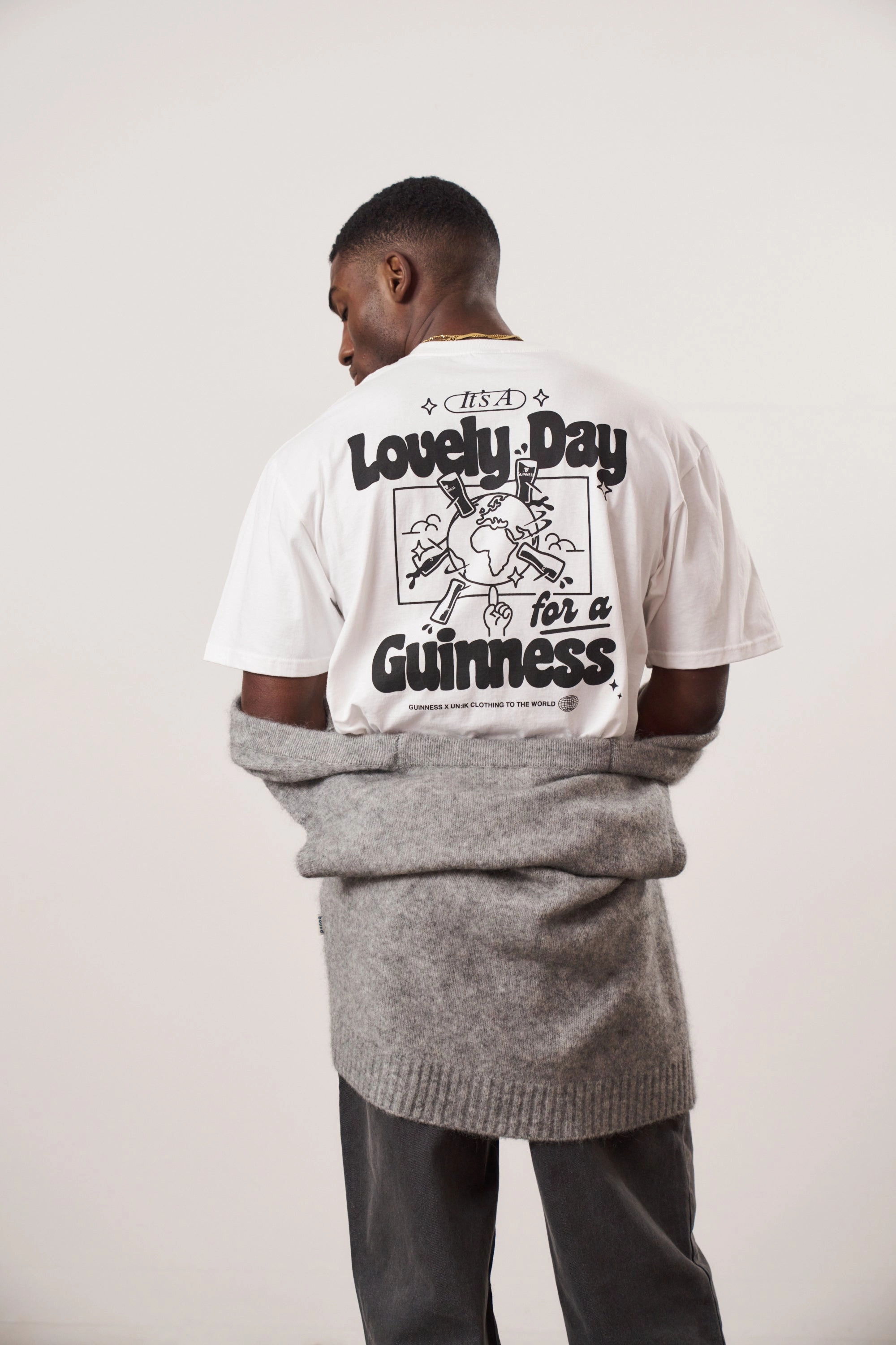 Guinness x UN:IK 'Worldwide' Tee - White Reversible Design Concept