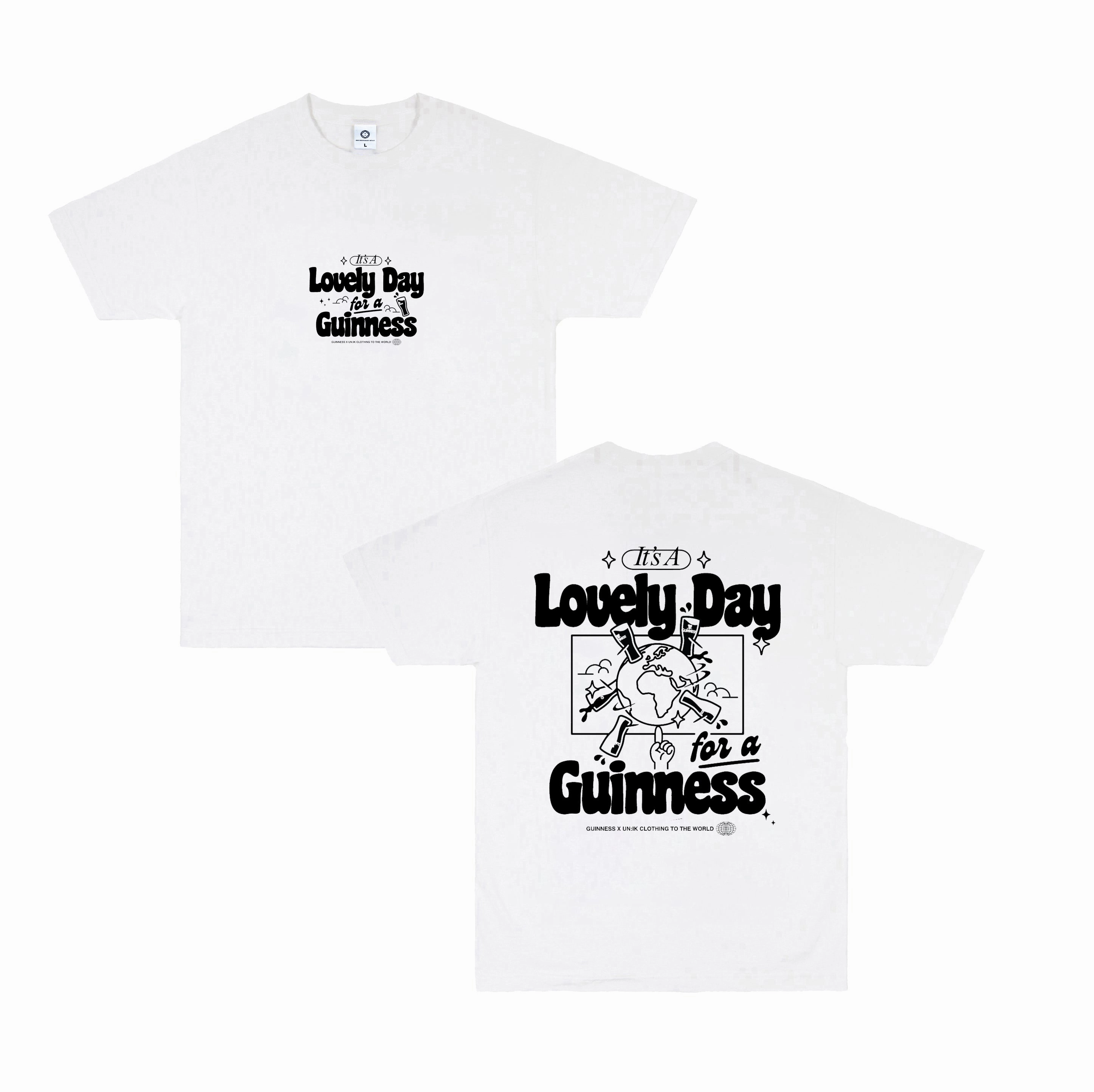 Fashion Must-Have Ethically Sourced Material Guinness x UN:IK 'Worldwide' Tee - White