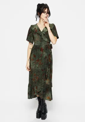 Witchfire Ruffle Midaxi Wrap Dress Dreamy Simplicity