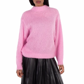 Layered Knit Style MM6 Loose Knit Round Neck Sweater, Size X-Small