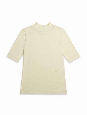 Mock Neck Tee Lightweight Weave safe for skin