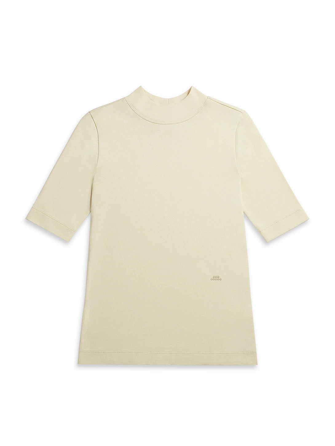Mock Neck Tee Easy-to-Match