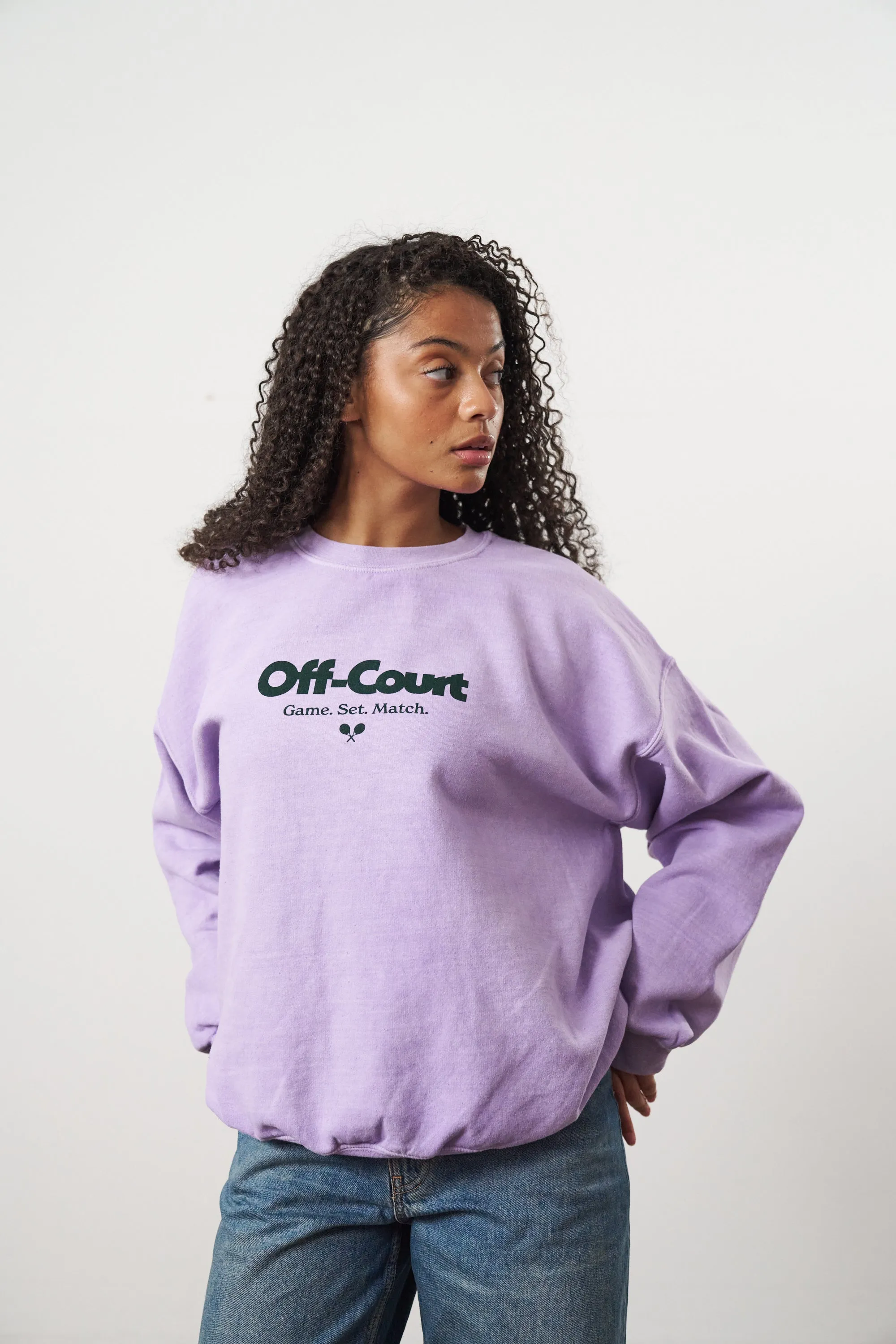 Vice 84 'Off-Court GSM' Vintage Washed Sweater - Orchid Cozy Vibe Modern Comfort