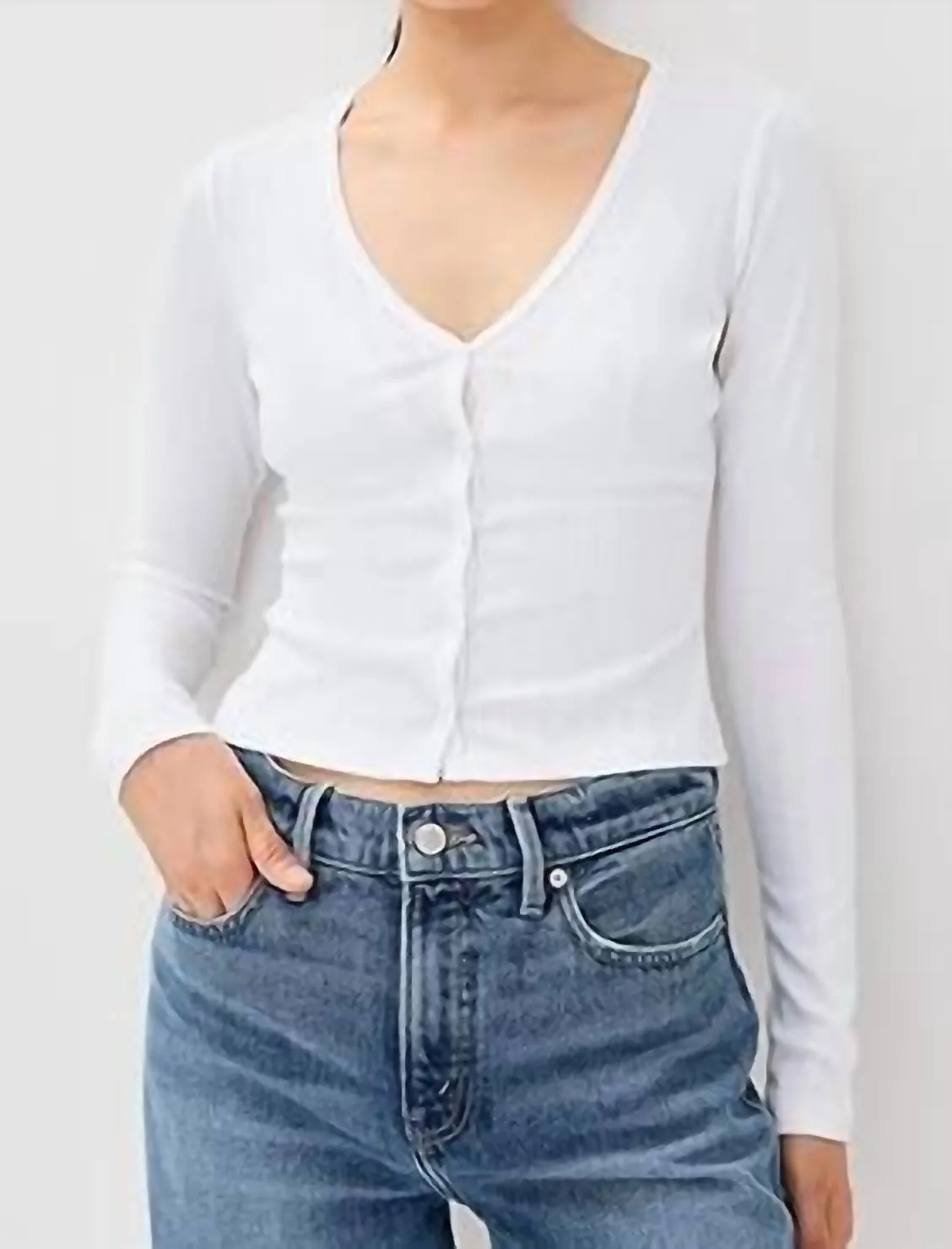 Timeless Fashion Pointelle Cardigan In White