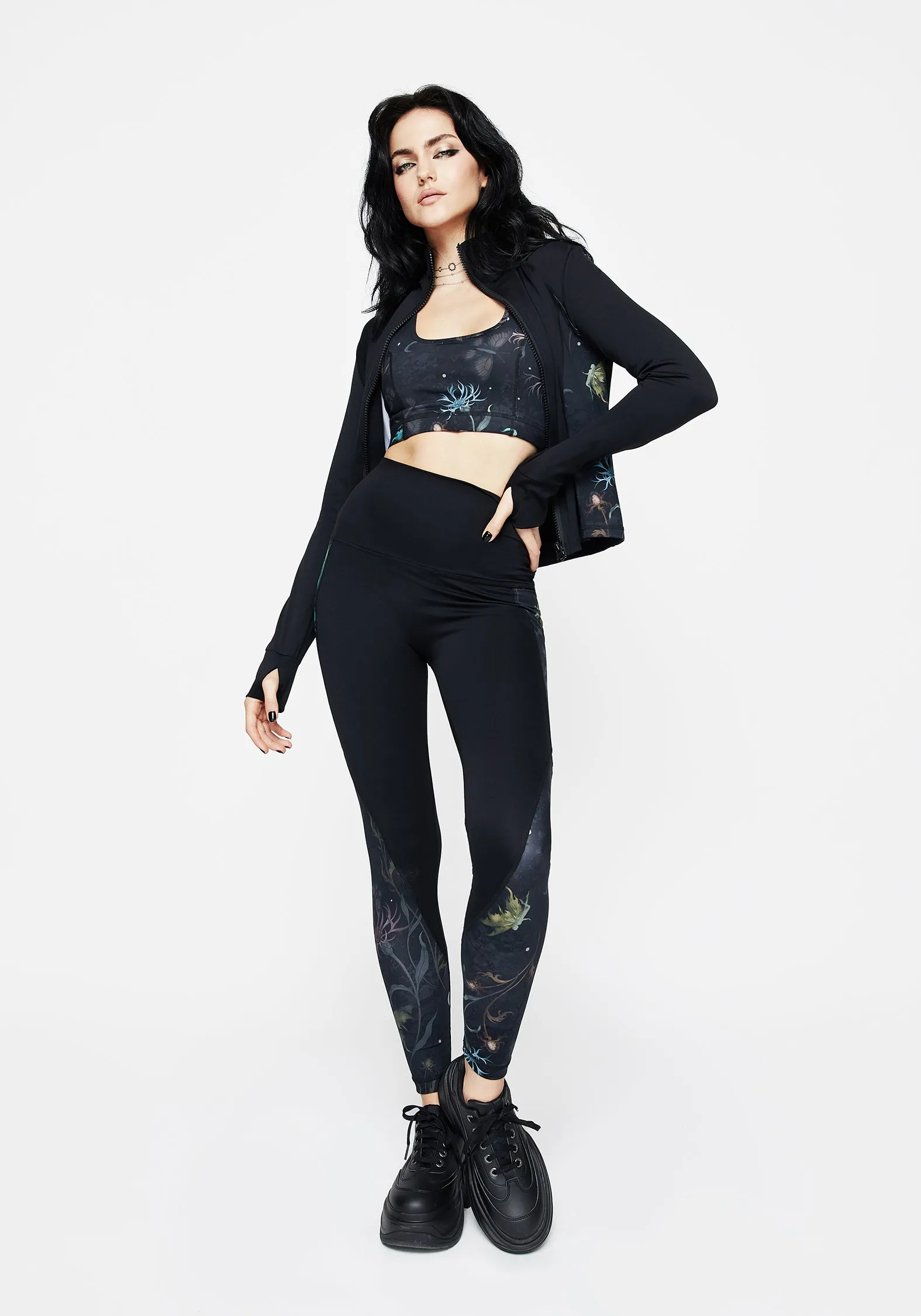 Rosanella Floral Fairy Print Athleisure Sports Jacket Youth Fit